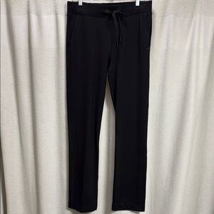 Betabrand Pants Black Pull on Drawstring SZ L 4 pocket straight leg work casual
